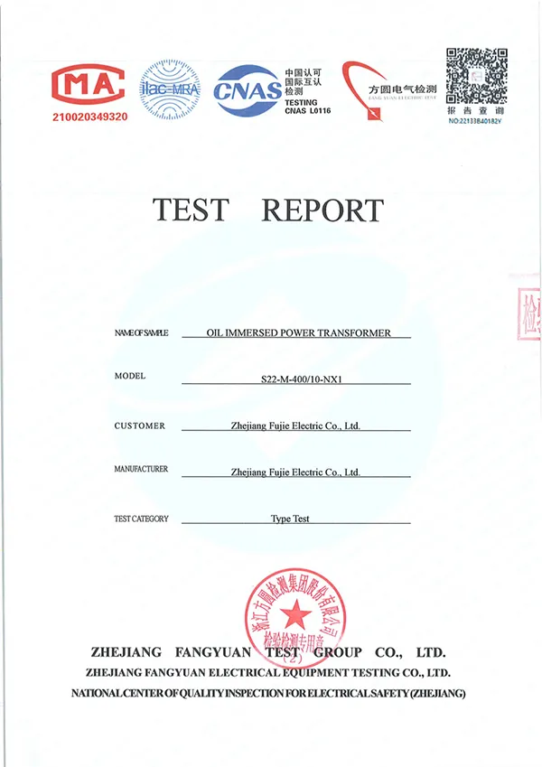 S22-M-400 Test Report